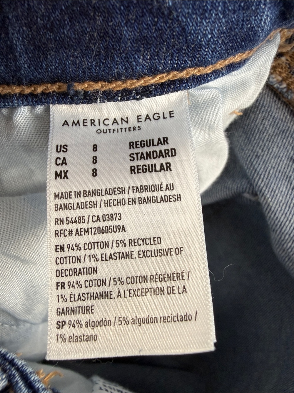 American Eagle Mom Jeans Women's Size 8 High Rise Stretch Denim - Picture 7 of 9